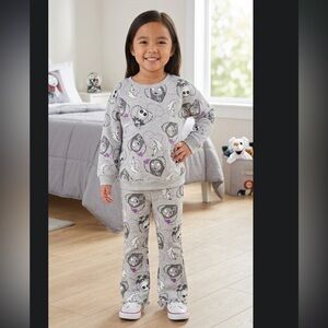 Disney The Nightmare Before Christmas Girls Jack & Sally Flare Set Toddler Sz 4T